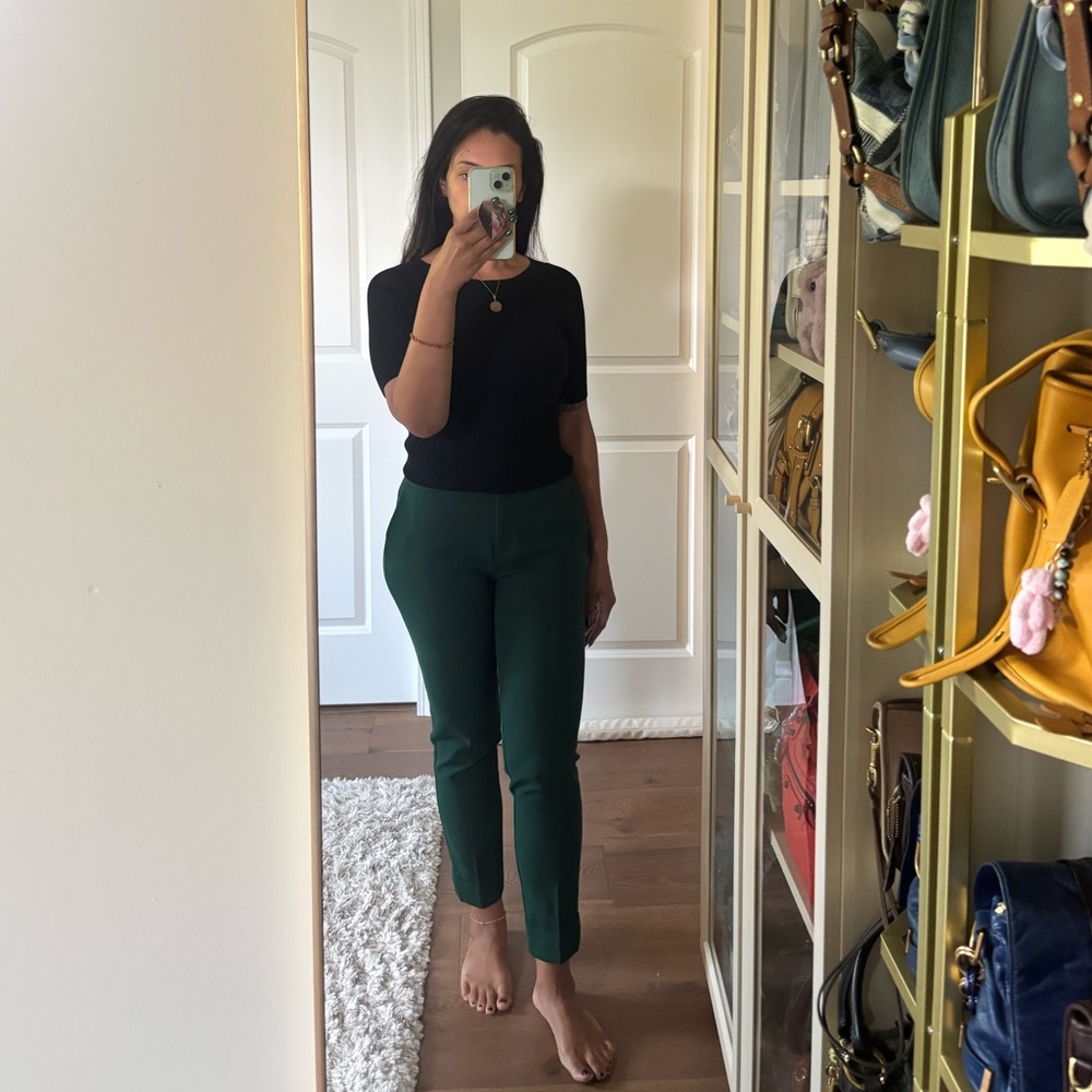 Ann Taylor Dark Green Tailored Pants